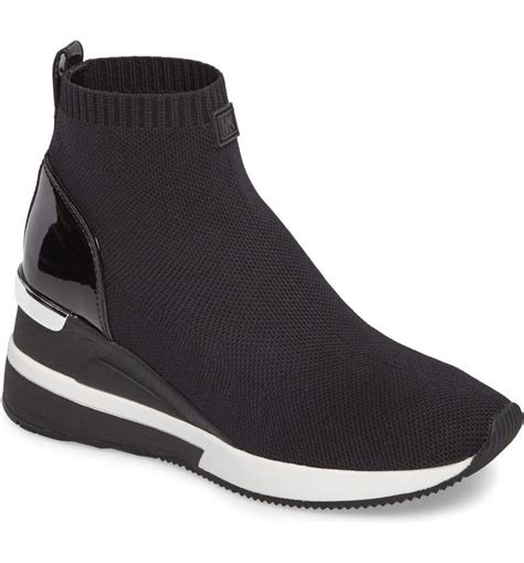 michael kors skyler knit|Michael Kors skyler wedge bootie.